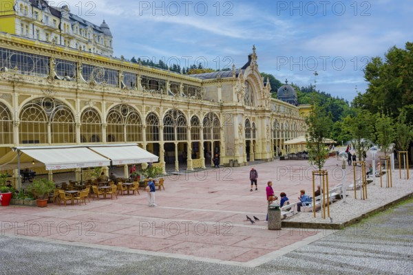 Colonnade of the Cross Spring, spa park, spa in the Imperial Forest, healing spring, health, Mariánské Lázne, Mariánské Lázne, Czech Republic, Czech Republic