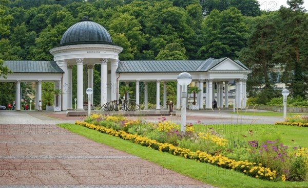 Karolina Spring, Karolina Spring, Small Colonnade, Spa Park, Spa in the Imperial Forest, Healing Spring, Health, Mariánské Lázne, Mariánské Lázne, Czech Republic, Czech Republic