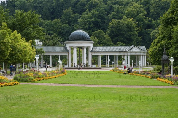 Karolina Spring, Karolina Spring, Small Colonnade, Spa Park, Spa in the Imperial Forest, Healing Spring, Health, Mariánské Lázne, Mariánské Lázne, Czech Republic, Czech Republic