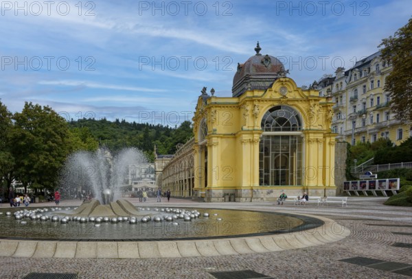 Colonnade of the Cross Spring and the Singing Fountain, healing spring, spa park, spa town in the Imperial Forest, health, Mariánské Lázne, Mariánské Lázne, Czech Republic, Czech Republic