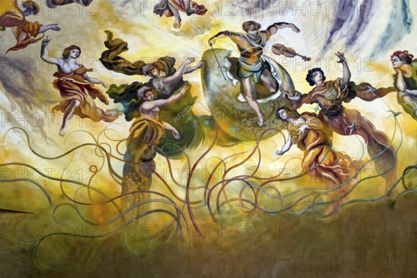 Mural, Mural, Colonnade of the Cross Spring, Healing Spring, Spa Park, Spa in the Imperial Forest, Health, Mariánské Lázne, Marienbad, Czech Republic, Czech Republic