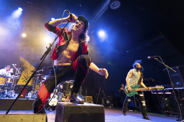 Eugene Hütz, singer and guitarist, Gogol Bordello, folk-punk band, USA, live on Fall 2025 European Tour at Huxleys Neue Welt in Berlin on 19 September 2025 < english> Eugene Hütz, singer and guitarist, folk-punk band, live on Fall 2025 European Tour at Huxleys Neue Welt in Berlin on September 19, 2025