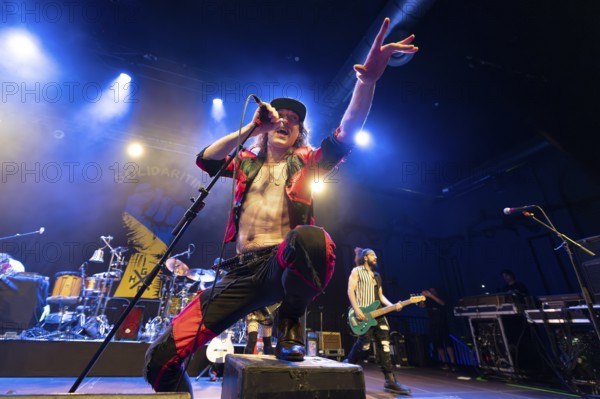 Eugene Hütz, singer and guitarist, Gogol Bordello, folk-punk band, USA, live on Fall 2025 European Tour at Huxleys Neue Welt in Berlin on 19 September 2025 < english> Eugene Hütz, singer and guitarist, folk-punk band, live on Fall 2025 European Tour at Huxleys Neue Welt in Berlin on September 19, 2025