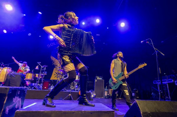 Pasha Newmer, Gogol Bordello, folk-punk band, USA, live on Fall 2025 European Tour at Huxleys Neue Welt in Berlin on 19 September 2025 < english> Gogol Bordello, folk-punk band, live on Fall 2025 European Tour at Huxleys Neue Welt in Berlin on September 19, 2025