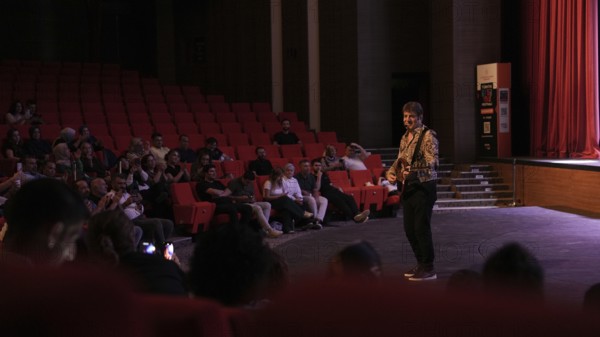 Turkish singer Coskun Sabah performs on stage at Gaziantep University as part of the Türkiye Kültür Yolu Festival. The concert reflects the festival's aim to celebrate music and cultural heritage through live performances across the city, Gaziantep, Gaziantep, Türkiye