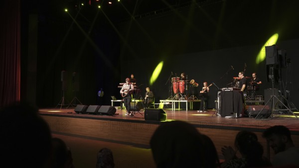 Turkish singer Coskun Sabah performs on stage at Gaziantep University as part of the Türkiye Kültür Yolu Festival. The concert reflects the festival's aim to celebrate music and cultural heritage through live performances across the city, Gaziantep, Gaziantep, Türkiye