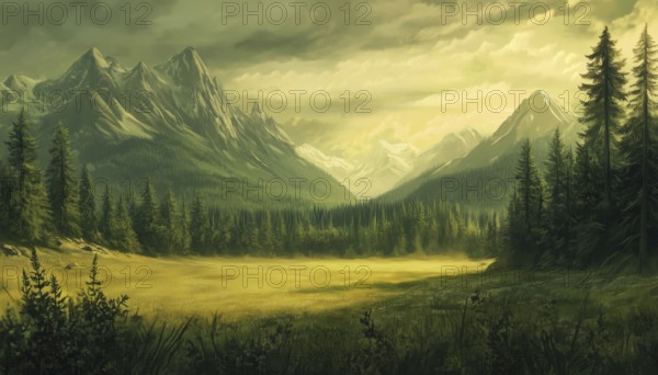 Endless Green Expanse Of Mother Nature'S Fields: A Serene And Timeless Land Full Of Lush Foliage And Everlasting Beauty, AI generated