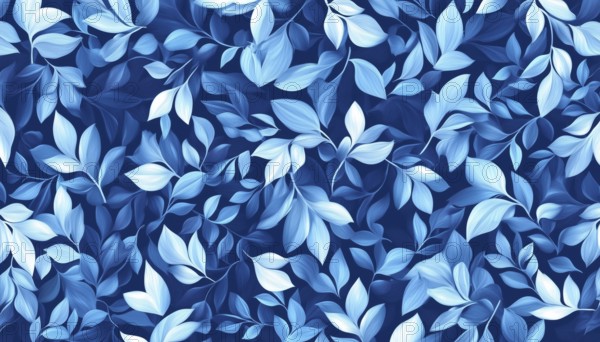 Elegant Floral Water Leaf Pattern For Fabric, Wallpaper, Print, Cover, And Invitation Designs. Full Pattern With Water Leaves, AI generated