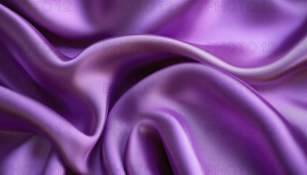 Close-Up Of Textured Purple Silk Material Showing Rippled Patterns And Details In A Detailed Image Capture. Rich And Vibrant Colors Showcased, AI generated
