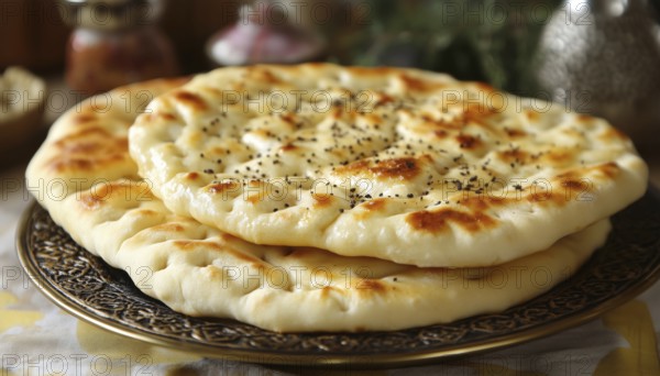 Traditional Turkish Bread For The Holy Month Of Ramadan Known As Ramadan Pita Or Ramazan Pidesi: A Cultural Staple, AI generated
