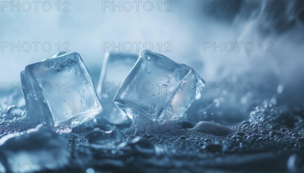 Melting Cold Water And Ice Cubes: Exploring Global Warming And Climate Change Through Cold Therapy, Breathing Techniques, And Meditation, AI generated