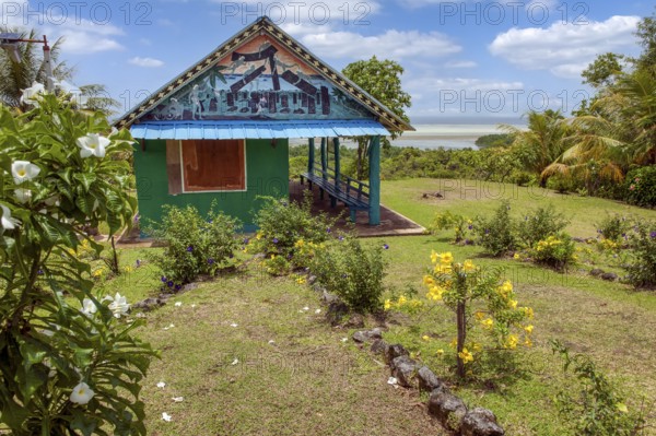 Entrance to Badrulchau archaeological site listed in the Palau Register of Historic Places with ancient stone monoliths Stone Monoliths in Ngarchelong sub-state on Babeldaob Island, Babeldaob, Republic of Palau