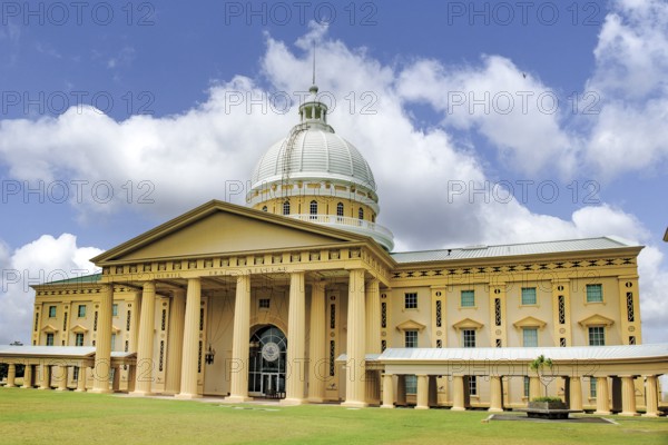 Capitol of the Republic of Palau, seat of Olbiil Era Kelulau Government of Palau and Supreme Court, architecturally modelled on the USA Capitol in Washington in neoclassical architecture, Ngerulmud, Melekeok, Babeldaob Island, Republic of Palau
