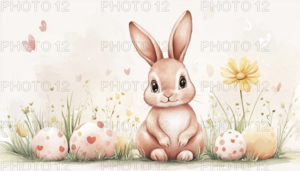 Adorable Bunny Themed Baby Shower Cards - Perfect For Celebrating The Arrival Of A New Bundle Of Joy! Available Now!, AI generated