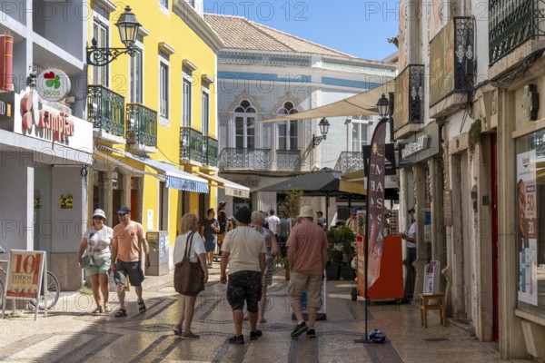 Faro, old town centre, shopping alleyway, Algarve, Portugal