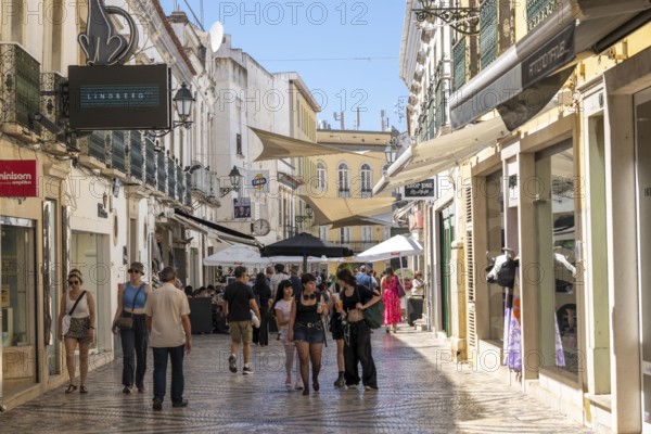 Faro, old town centre, shopping alleyway, Algarve, Portugal