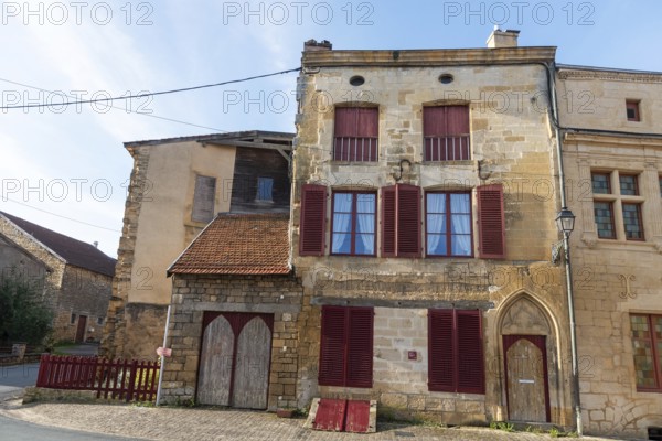 House of Chevalier Michel, historic building, yellow sandstone, Marville, Renaissance village, Département Meuse, Grand Est, France