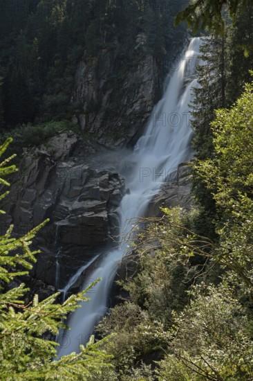 Krimml Waterfall on the River Ache, Europe's highest waterfall, Hohe Tauern National Park, Krimml, Salzburger Land, Pinzgau, Austria
