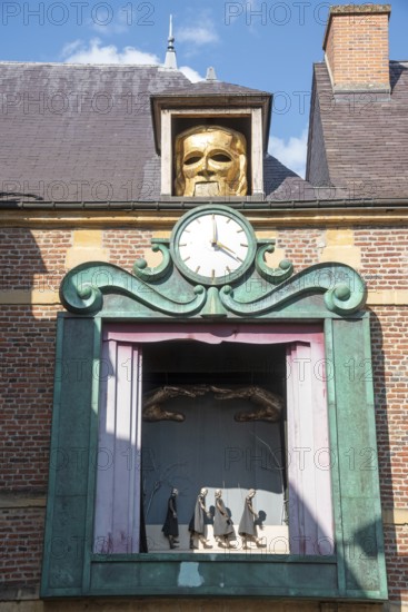 Grand Marionnettiste, marionette, automaton clock, International Puppet Centre, capital of puppetry, puppet theatre, Winston Churchill Square, Charleville-Mézières, Ardennes, Grand Est, France