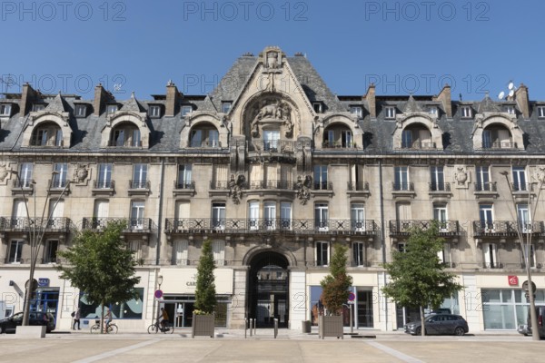 Historic buildings, Place de Hôtel de Ville, Town Hall Square, Rathausplatz, Charleville-Mézières, Mézières district, Ardennes, Grand Est, France