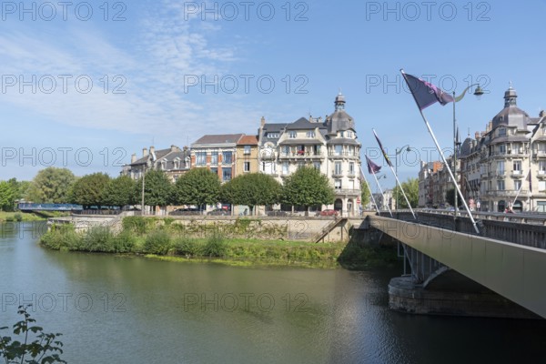 Pont d'Arches bridge, River Meuse, Charleville-Mézières, Ardennes, Grand Est, France