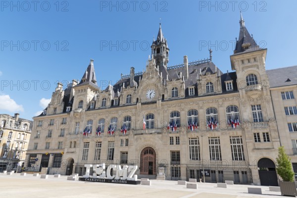 Hôtel de Ville, Town Hall, Charleville-Mézières, Mézières district, Ardennes, Grand Est, France