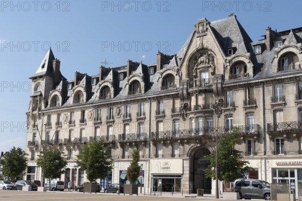 Historic buildings, Place de Hôtel de Ville, Town Hall Square, Rathausplatz, Charleville-Mézières, Mézières district, Ardennes, Grand Est, France