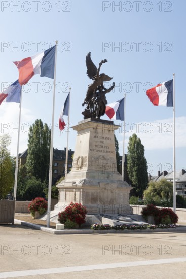 Memorial to the fallen of the 1st World War, Place de Hôtel de Ville, Town Hall Square, Rathausplatz, Charleville-Mézières, Mézières district, Ardennes, Grand Est, France