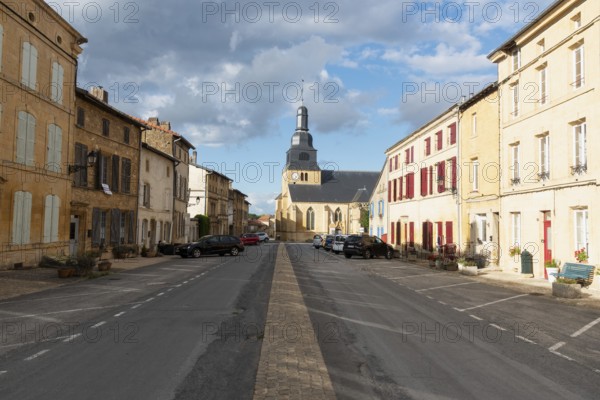 Church of Saint-Nicolas, main street, Marville, Renaissance village, Département Meuse, Grand Est, France