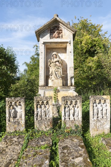 Saint-Hilaire cemetery, Marville, Renaissance village, Département Meuse, Grand Est, France