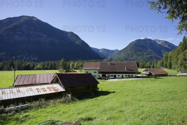 Rural Graswang, Graswangtal, Oberammergau, Catholic, Ammergau, Ammergau Alps, Upper Bavaria, Garmisch-Partenkirchen, Alps, Bavaria, holiday, holiday region, active holiday, recreation, holiday, summer holiday, holiday region, Germany
