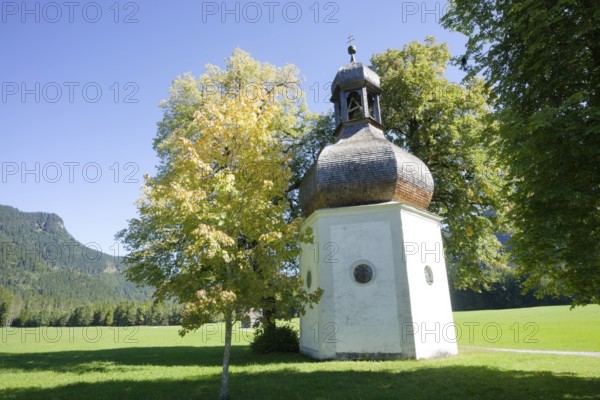 Gertrudiskapelle, chapel, Graswang, Graswangtal, Oberammergau, Catholic, Ammergau, Ammergau Alps, Upper Bavaria, Garmisch-Partenkirchen, Alps, Bavaria, holiday, holiday region, active holiday, recreation, holiday, summer holiday, holiday region, Germany