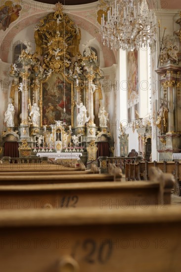 Parish Church of St. Peter and Paul in Oberammergau, Catholic, Bible, Jerusalem artichoke, Ammergau, Ammergau Alps, Upper Bavaria, Garmisch-Partenkirchen, Alps, Bavaria, holiday, holiday region, active holiday, recreation, holiday, summer holiday, holiday region, Germany