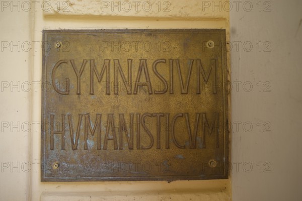 Benedictine grammar school in Ettal Monastery, humanism, humanist grammar school, Benedictine abbey, inner courtyard, Upper Bavaria, Bavaria, Garmisch-Partenkirchen, Germany