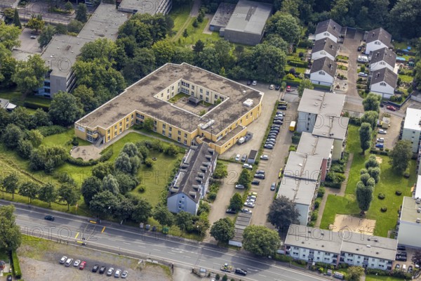 Aerial view, Comunita Seniorenhaus Sophia in Weddinghofen, Bergkamen, Ruhr area, North Rhine-Westphalia, Germany, retirement home, nursing home, care and nursing, DE, Europe, aerial view, aerial photography, aerial photography, care facility, retirement home, retirement residence, retirement home, senior centre, overview, bird's-eye view, overview