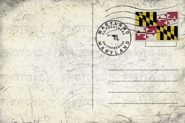 Maryland Gaithersburg Round Seal Map Design