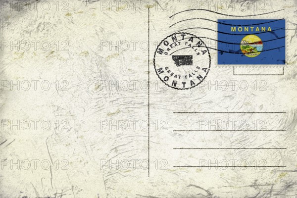 Montana Great Falls Round Seal Map Design