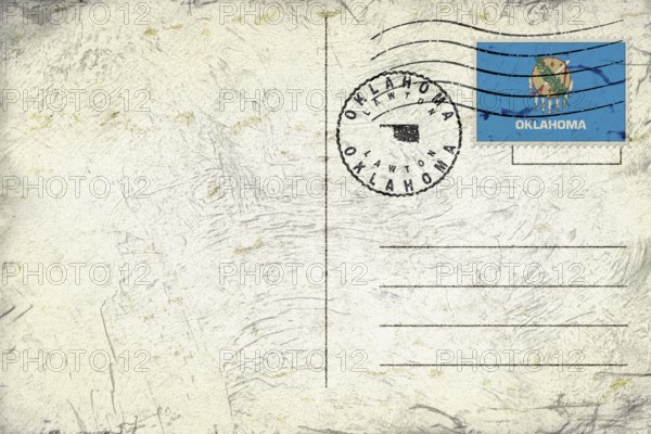 Oklahoma Lawton Round Seal Map Design