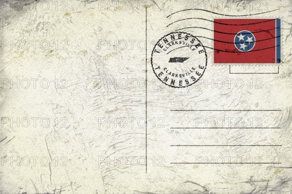 Tennessee Clarksville Round Seal Map Design