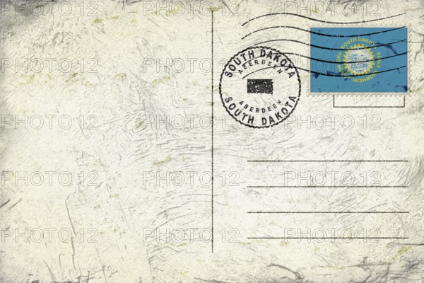 South Dakota Aberdeen Round Seal Map Design