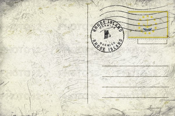 Rhode Island Warwick Round Seal Map Design