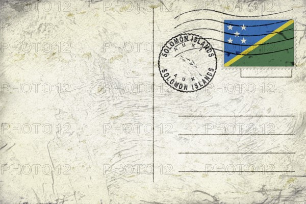 Solomon Islands Auki Round Seal Map Design