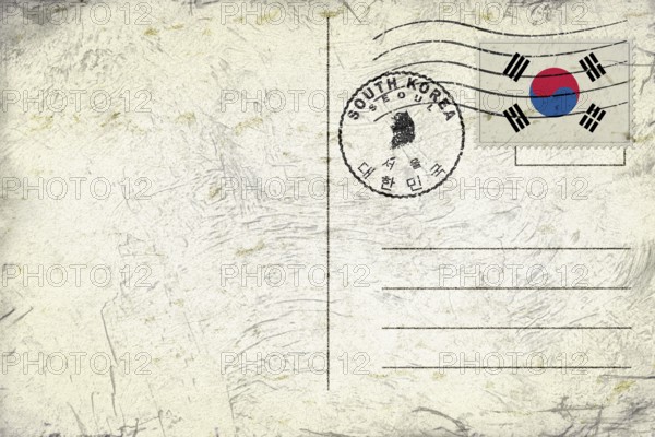 South Korea Seoul Round Seal Map Design