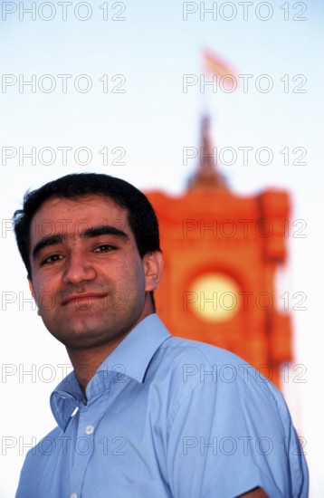 Berlin, DEU, 30.07.1999 -- portrait of Özcan Mutlu, MdB (Alliance 90/The Greens) - Migration Policy Section, Member of the Federal Executive Committee of ImmiGrün e.V. and coordinator of Christian Ströbele's election campaign.