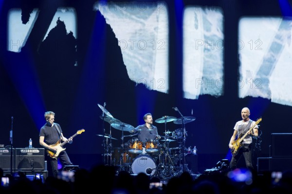 Dominic Miller (guitarist), Chris Maas (drummer), Sting (guitarist, real name: Gordon Matthew Thomas Sumner, CBE) live on Sting 3.0 tour at Berlin's Uber Arena on 16.10.2025