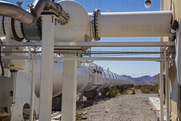 Las Vegas, Nevada - The Hyperloop One test site in the desert north of Las Vegas. The company had hoped to move passengers and freight at high speed through a partial vacuum tube, but abandoned the project in 2023