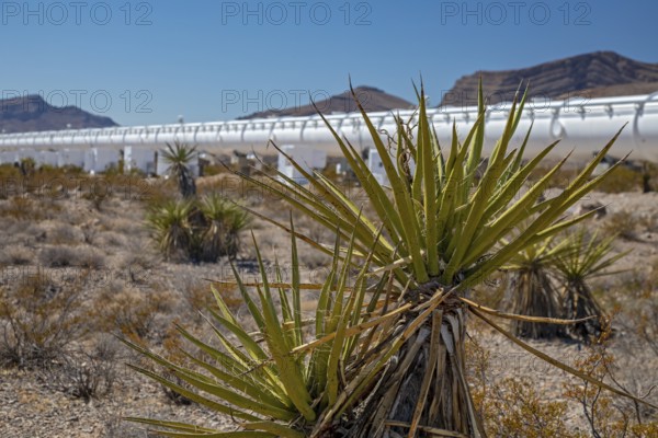 Las Vegas, Nevada - The Hyperloop One test site in the desert north of Las Vegas. The company had hoped to move passengers and freight at high speed through a partial vacuum tube, but abandoned the project in 2023