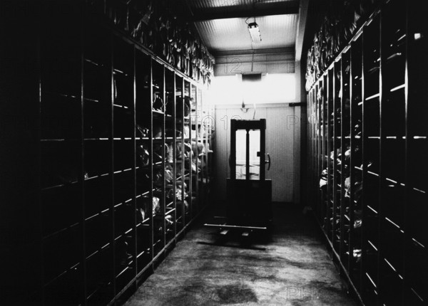 BIH, Bosnia, Tuzla, 02.10.2005, storage of human remains of the victims of the massacre in Srebrenica in a cold store in Tuzla