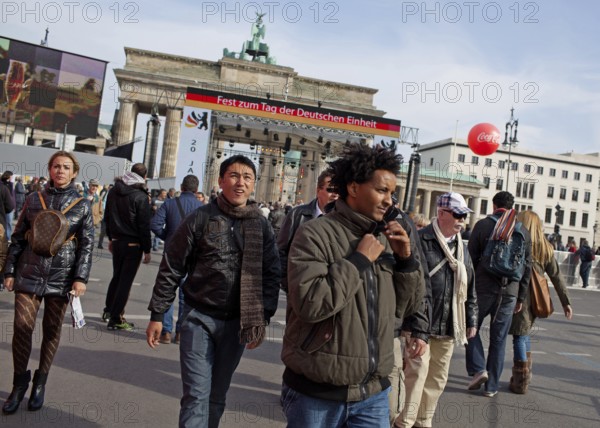 Celebration scenes on the eve of the 20th anniversary of German unity in Berlin