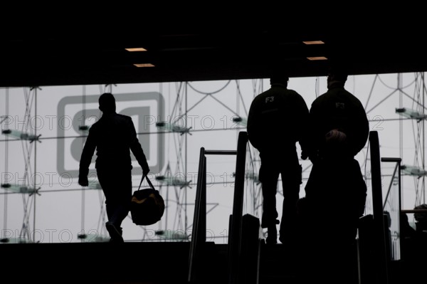 Berlin 2010-11-24 Man with bag in Berlin Central Station. DEU Berlin 2010-11-24 Man with bag at Berlin's main station